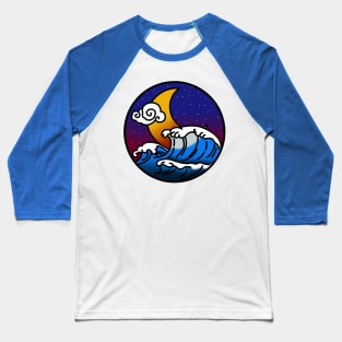 Stormy moon Baseball T-Shirt